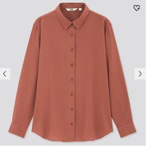 Uniqlo Rayon Long-Sleeve Blouse XS